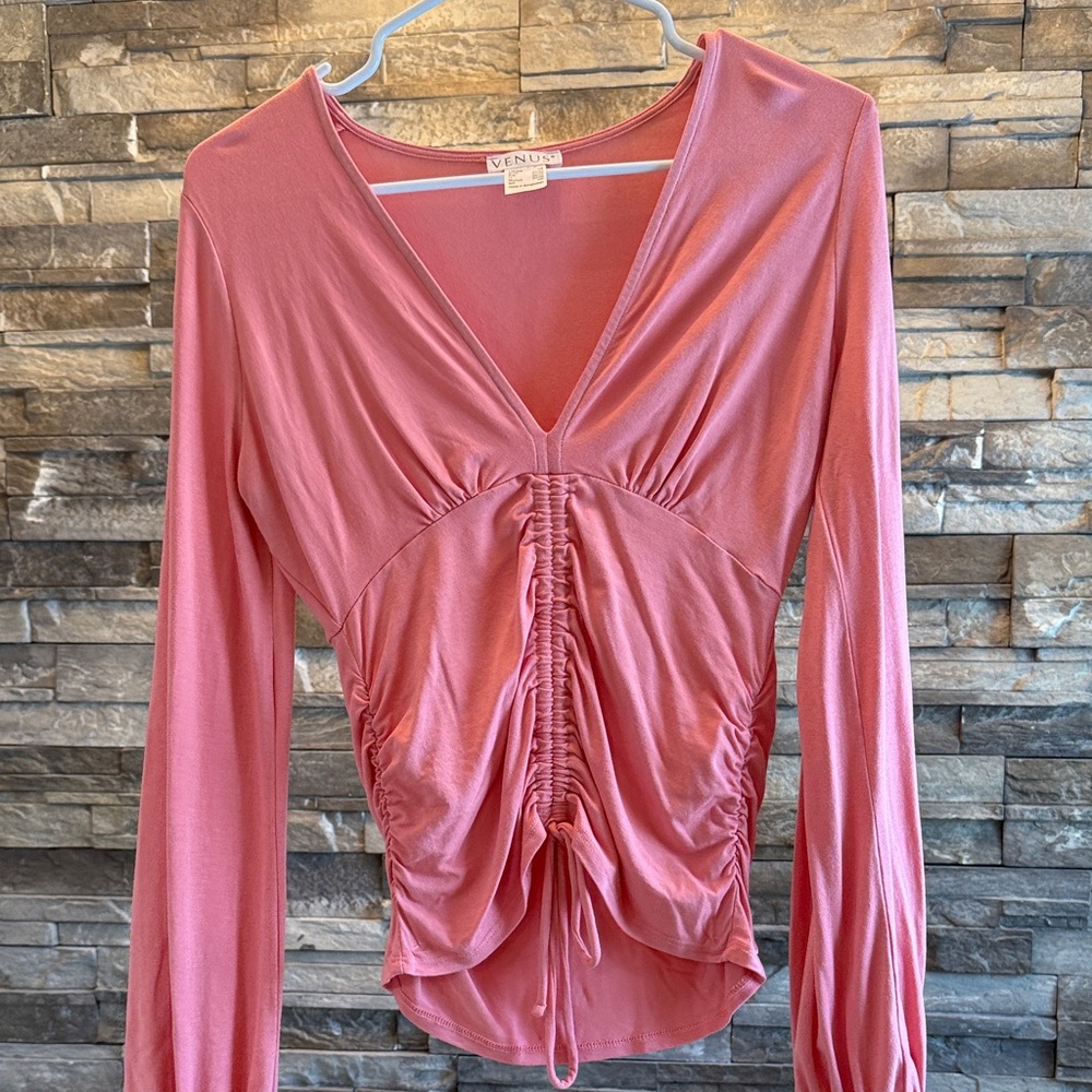 VENUS Deep Pink Ruched Blouse